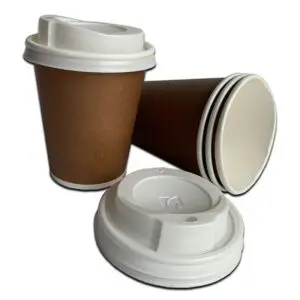 Bicchiere carta cappuccino con coperchio